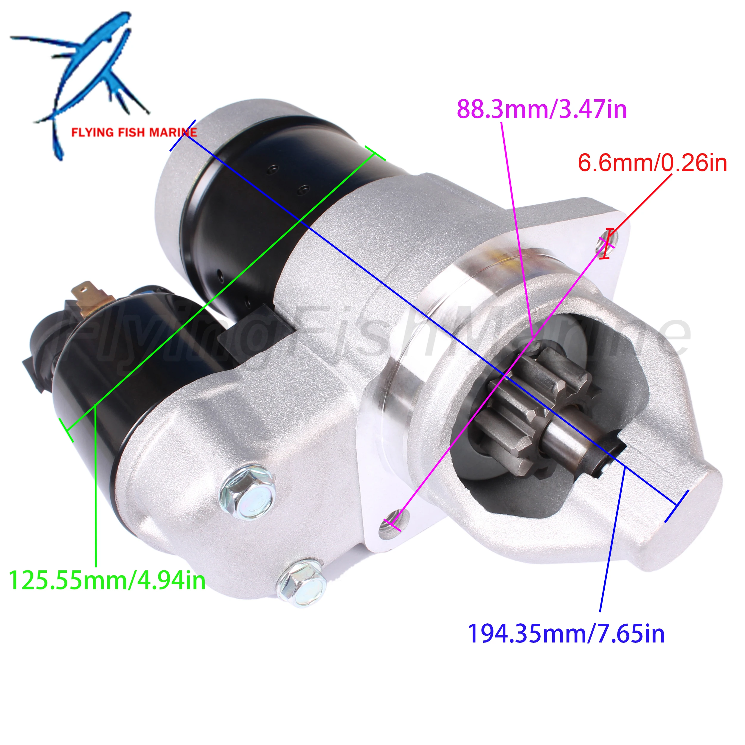 Outboard 31100-95J00 95J01 95J02 18-6945 Starter Motor for Suzuki 25HP, 5036972 for Evinrude Johnson S114-912A 924A for HITACHI