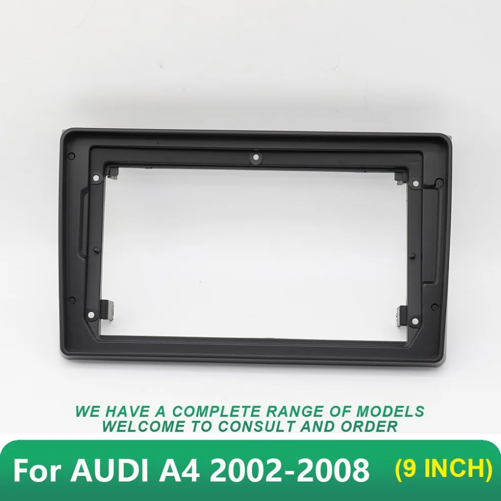 Car Audio Fascia Frame for AD A4 2002-2008 (9 Inch) Radio  MP5 WIFI GPS Video Player 2 Din Head Unit Stereo Panel Dash Trim Kit