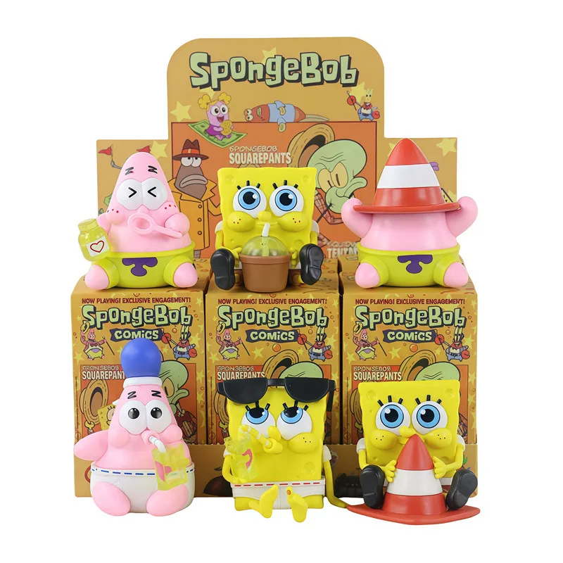 Spongebob Patrick Star Squidward Tentacles Leckerer Krabbenburger Anime-Figuren-Sammlung Modellpuppen Blindbox-Spielzeug Geburtstagsgeschenk – Detail 4