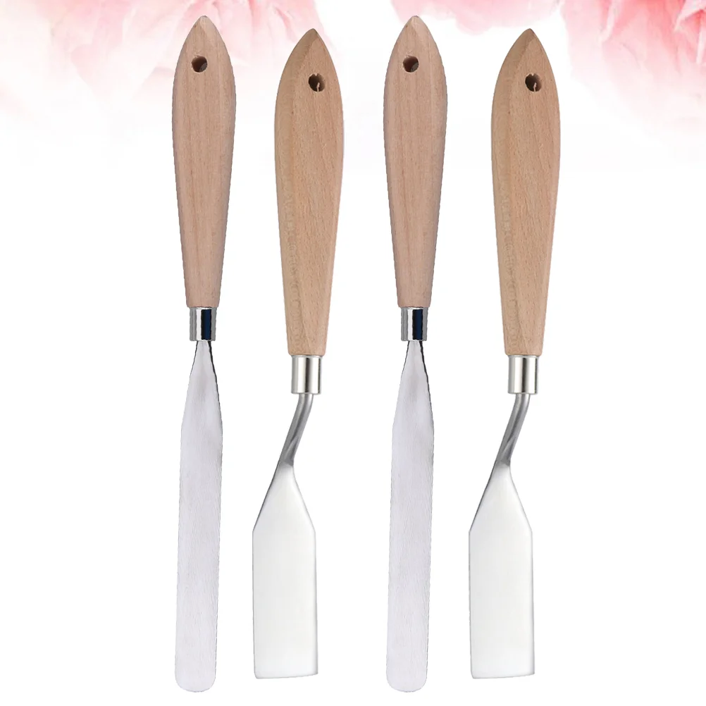 4 PCS Painting Tool Crafts Spatulas Materials Knife Supplies Tools Fish Net Decor Vendors Corsage Blue Knives