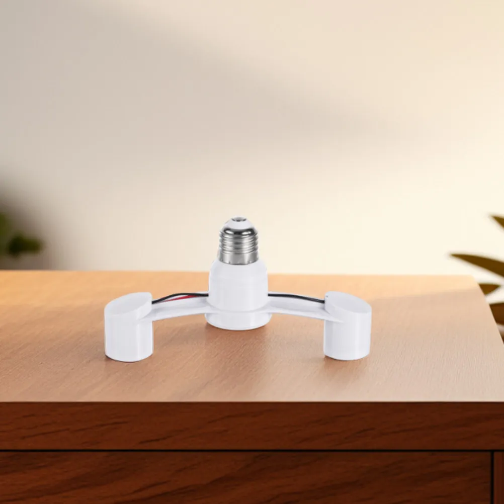 

Комплект из 2-х переходников для ламп E27: двойной разветвитель-адаптер для цоколя, удлинитель для светодиодных ламп для дома, гаража, подвала