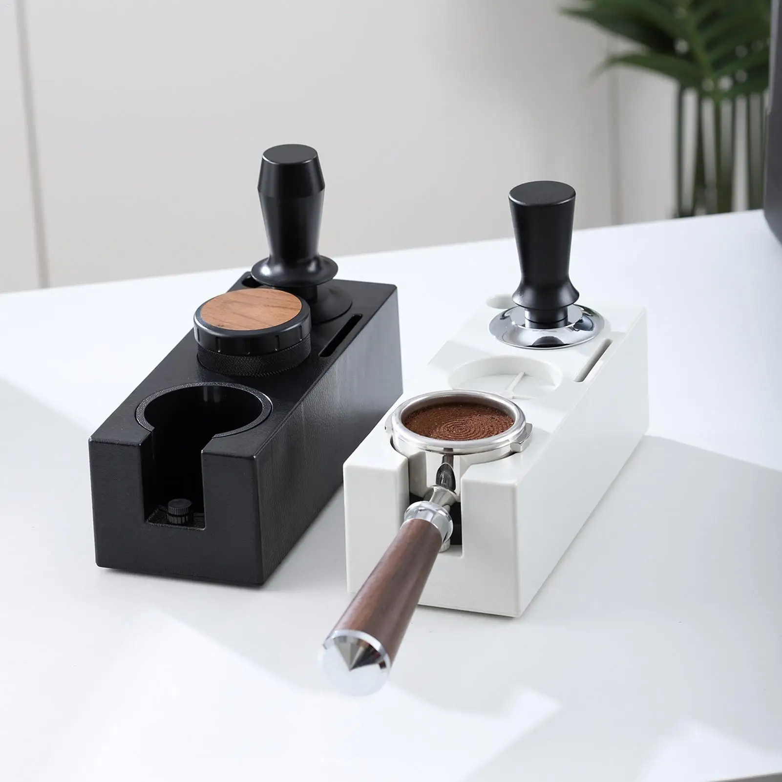 

Coffee Tamper Station Italian Coffee Handle Holder 51 To 58mm Universal Powder Press Distributor Storage Base Baristas Tool