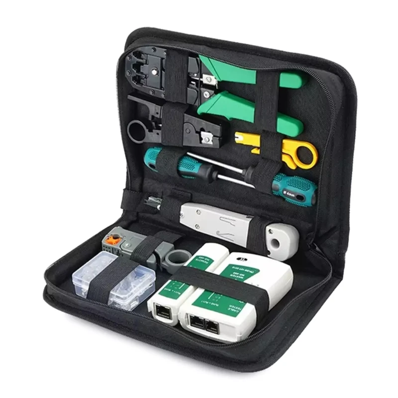 ferramentas crimpagem RJ45, ferramenta crimpagem Ethernet com conectores passagem Cat6 RJ45 inicialização