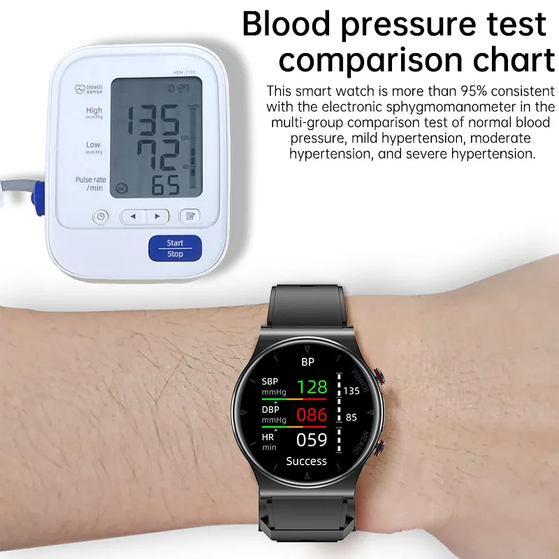 Medical Device P70 Air Pump Accurate Blood Pressure Monitor Smart Watch Body Temperature Heart Rate Healthcare Smartwatch