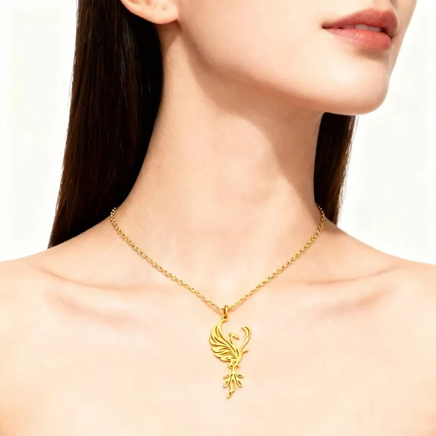 

Fashion Hollow Jewelry Accessories Light Luxury Premium Phoenix Pendant Necklace
