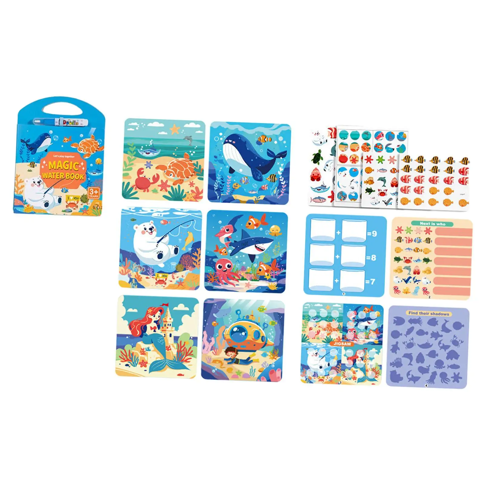 

Water Painting Book Teaching Aid for Preschool Exercise Learning Activities