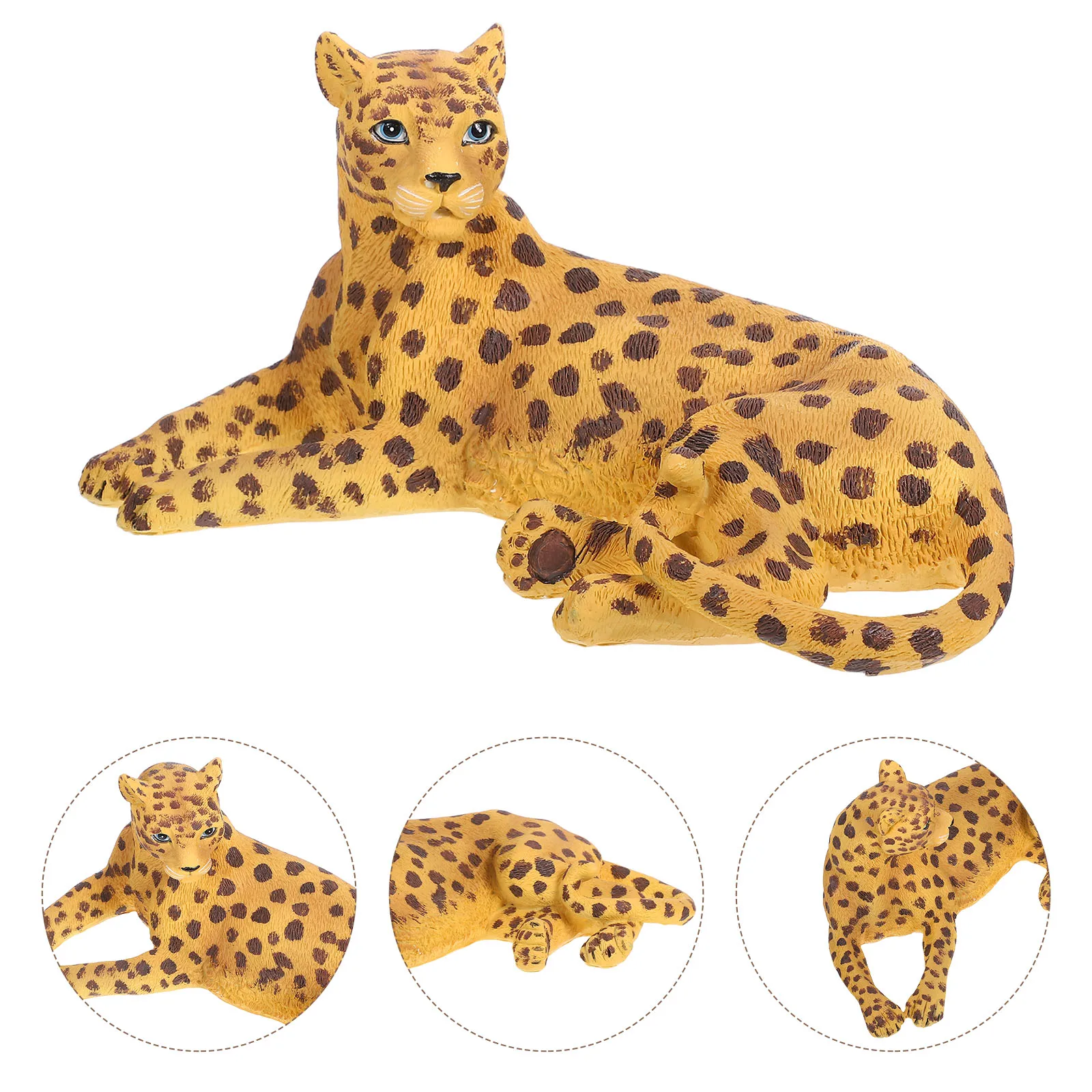 

Resin Leopard Statue Animal Figurines Crafts Decor Decorations for Bedroom