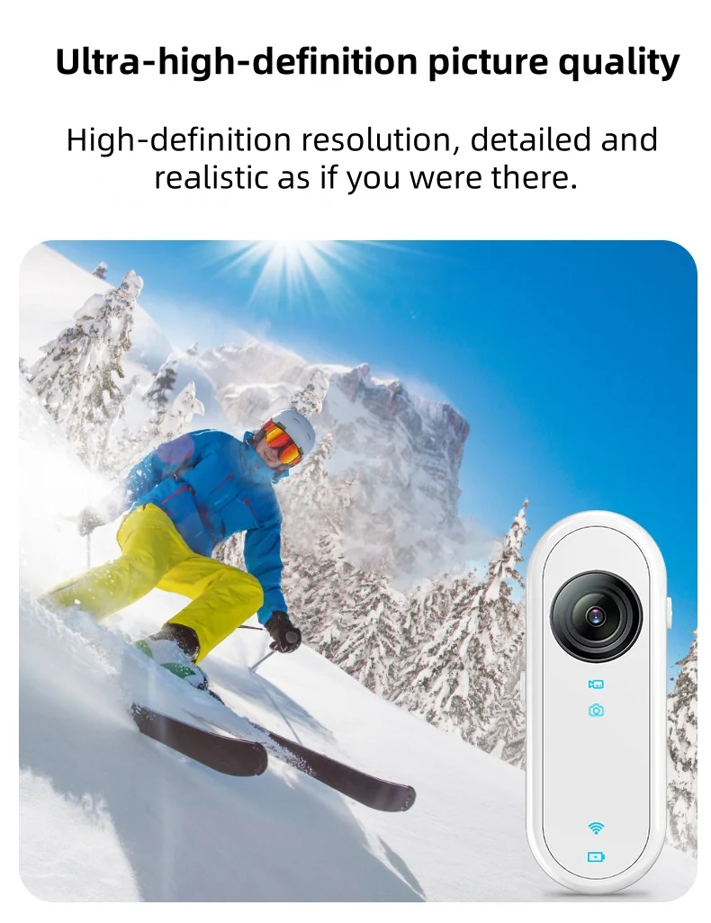 1080P HD Outdoor Sports Camera Anti-shake Waterproof WiFi Action Camera Long Battery Life Hands-Free 120° Wide-angle 1080P