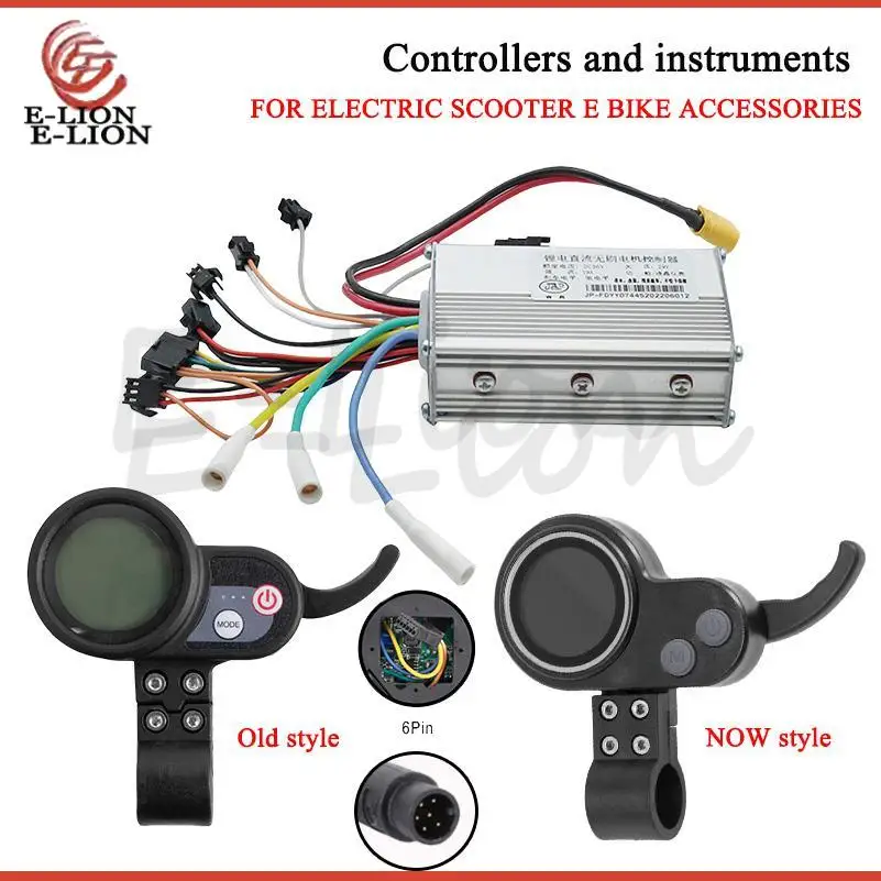 NEUE Bürstenlosen Controller Kein Hall Motor Zubehör 36V 48V JP LCD Display Elektrische Roller Power Drossel Schalter