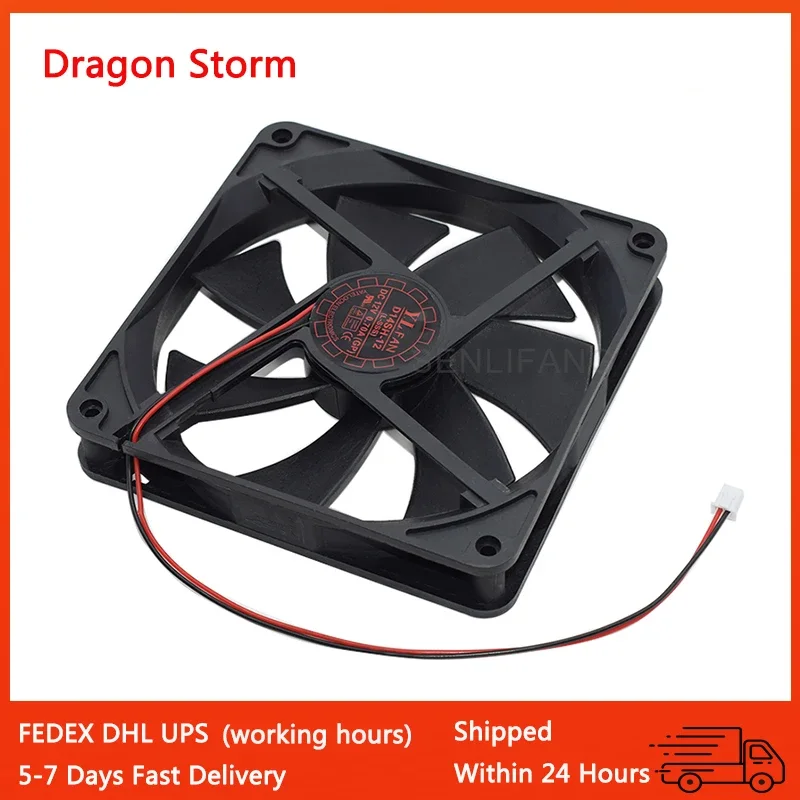 D14SH-12 DC 12V 0.70A 140x140x25mm 2-Wire Silent Chassis Power Supply Fan Cooling Fan