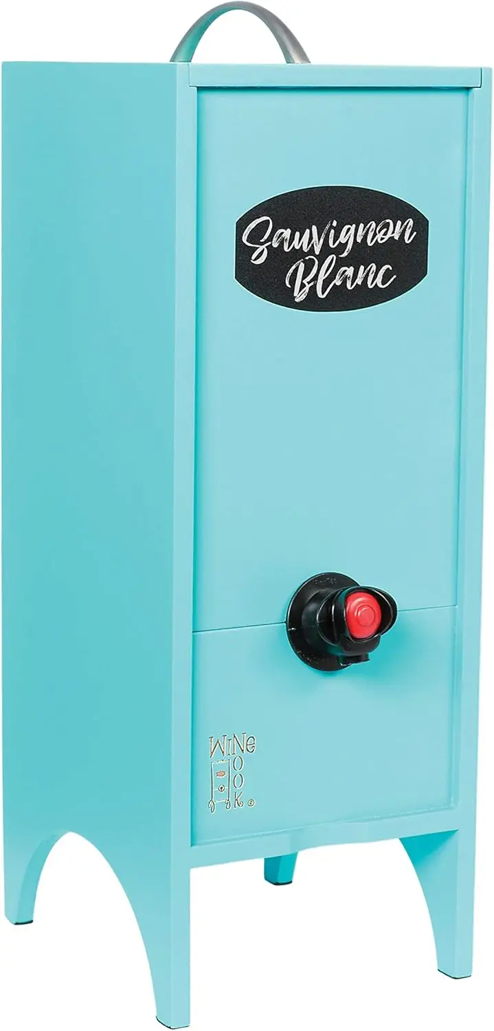 

Бирюзовый диспенсер для вина на 3 л с мелом, идеально подходящий для вечеринок и кухонного декора