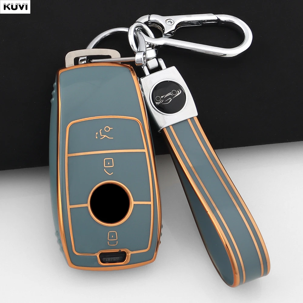 Modische TPU-Autoschlüsselhülle für Mercedes Benz A C E S G Klasse GLC CLE CLA GLB GLS W177 W205 W213 W222 X167 AMG – Detail 7
