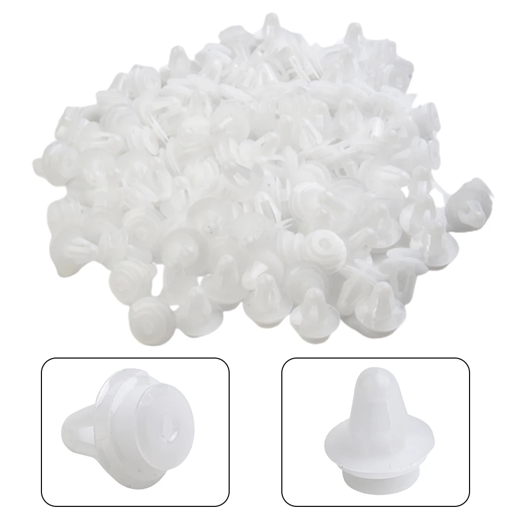 

Accessories Fixed Clip Practical Replacement Useful 9mm Hole Retainer Rivet Type White 100Pcs Bumper Car Fender