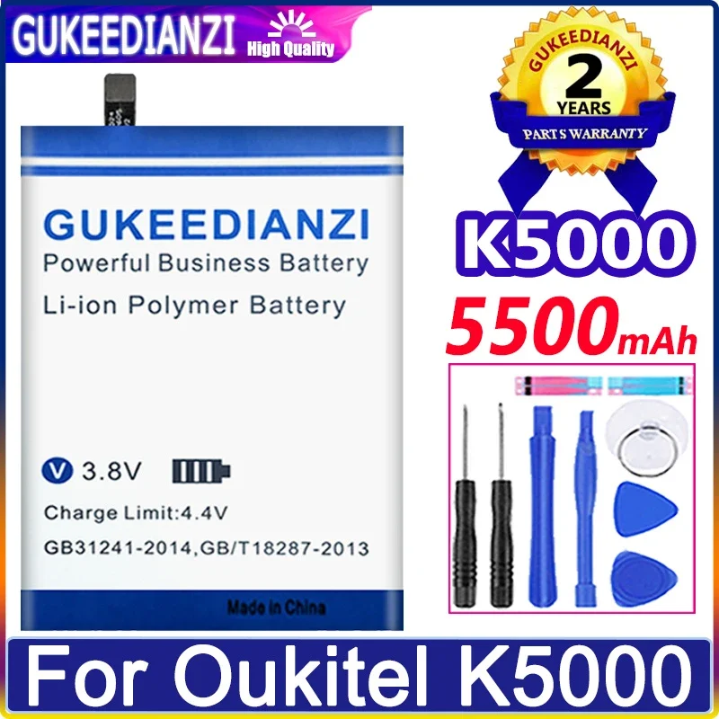 

K 5000 5500mAh Battery For Oukitel K5000 Mobile Phone Batteries + Free Tools