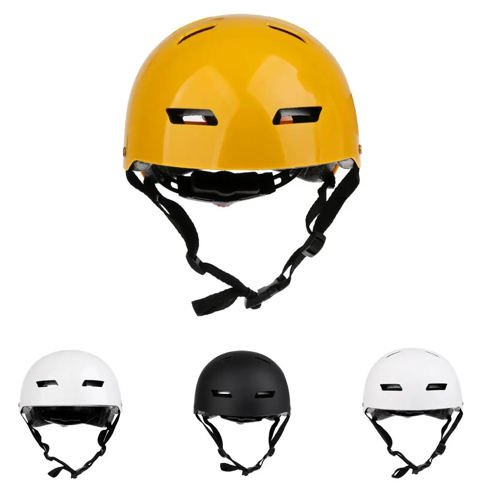 

ABS Hard Shell Safety Helmet Adjustable Chin Pad Headpiece for Roller Skate Cycling Climbing Street Dance Protection
