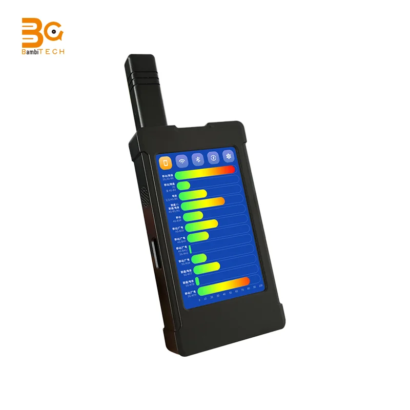 

1MHZ-6GHz Handheld wireless signal detector Detect Tag trackers GSM/GPRS/ EDGE/ 3G/4G/5G wireless cameras,wifi.GPS tracker