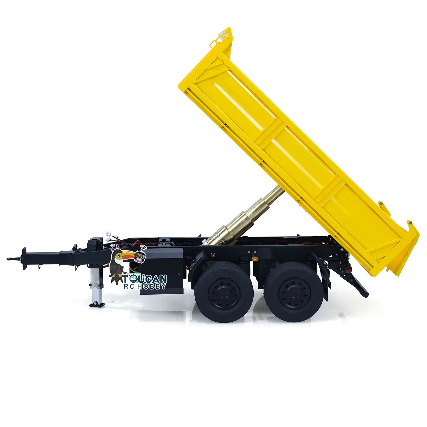 Metal 2 Axles LESU 1/14 RC Full Trailer Radio Control Hydraulic Dumper Trailers Trucks Vehicle Toys Model THZH1773