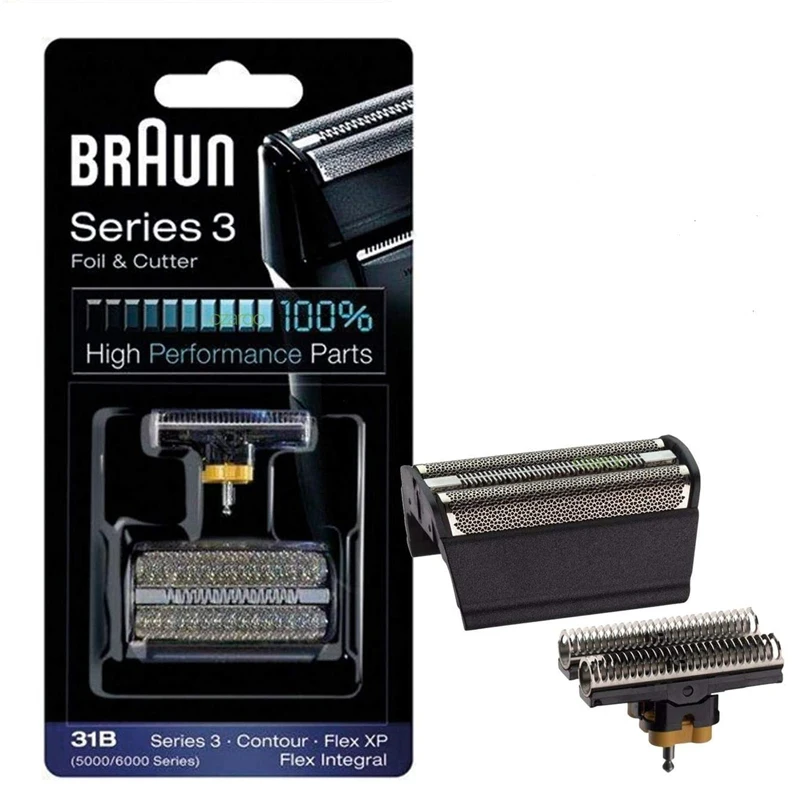 Braun Razor Replacement Foil & Cutter Cassette 31B For Braun electric shaver 5414 5610 5612 360 380 5877 5775 5770 shaving heads