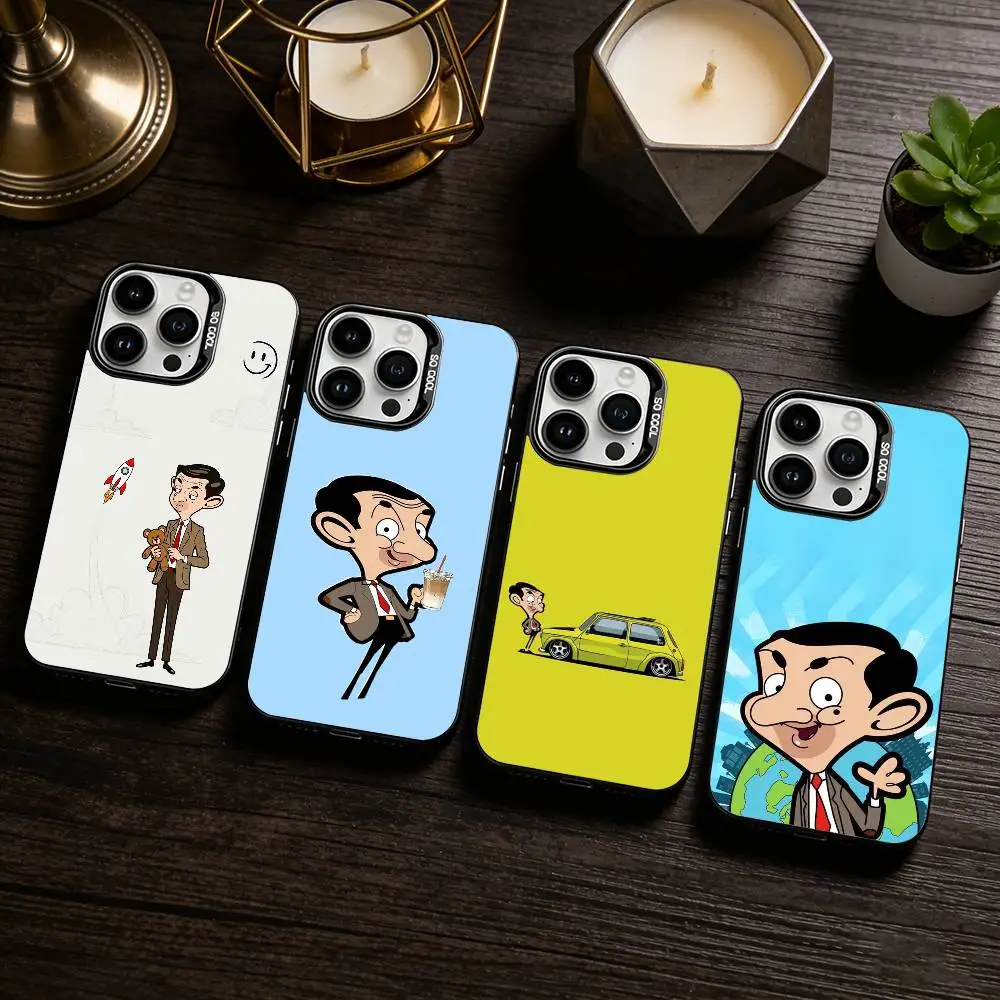 

C-Classic M-Mr B-Bean Phone Case For iPhone 17,16,15,14,13,12,11 Plus,Pro Max,XS,Colored silver phone case