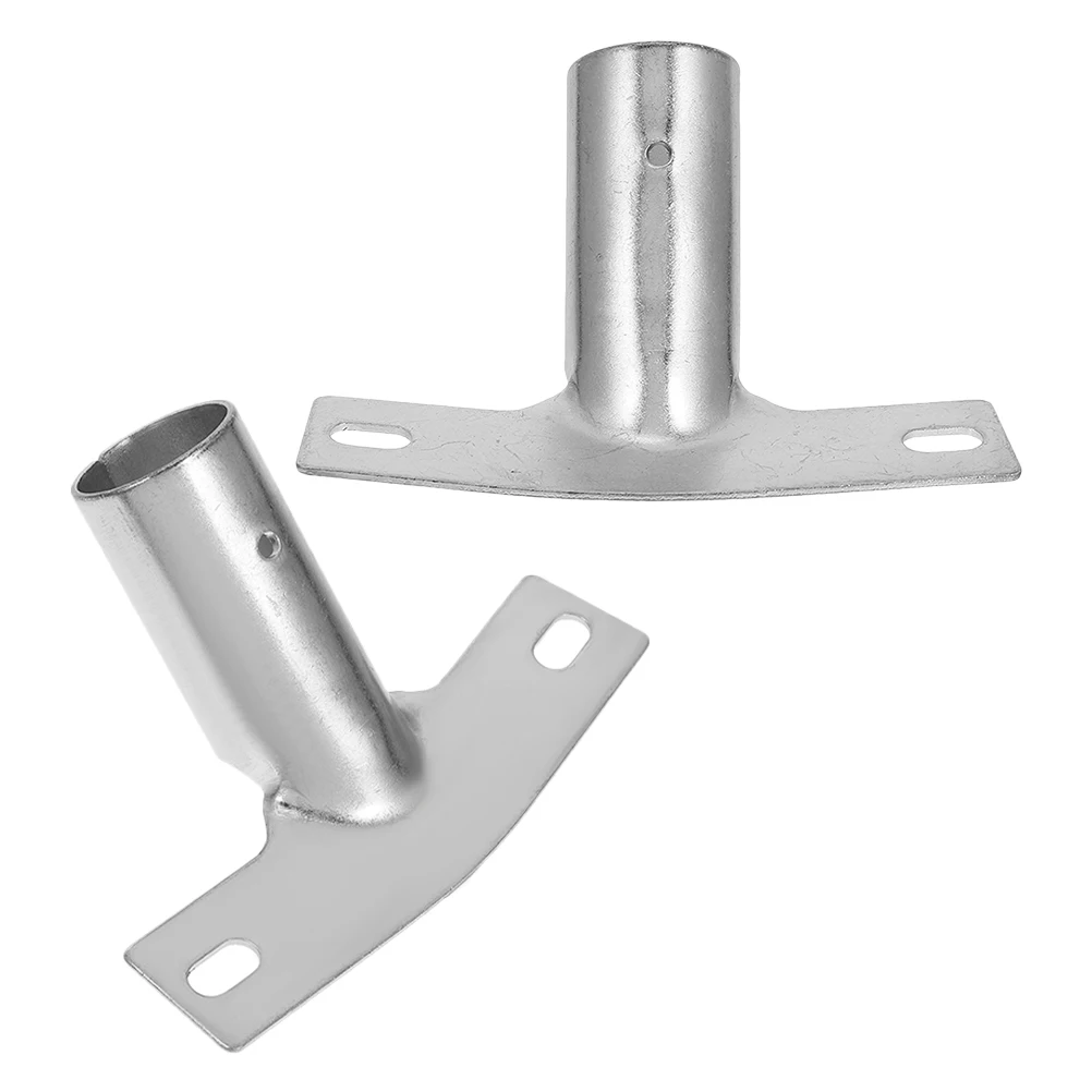 

2pcs Broom Handle Bracket Replacement Metal Floor Brush Accessory Extension Pole Adapter Threaded Connector Push Broom Head