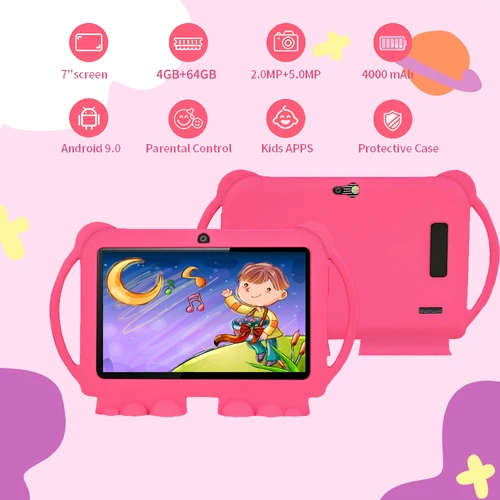 Imagen 2 del producto Sauenaneo 5GWIFI tableta para niños 4GB RAM 64GB ROM cuatro núcleos juegos educativos para niños sistema Android 9,0 batería de 4000mAh