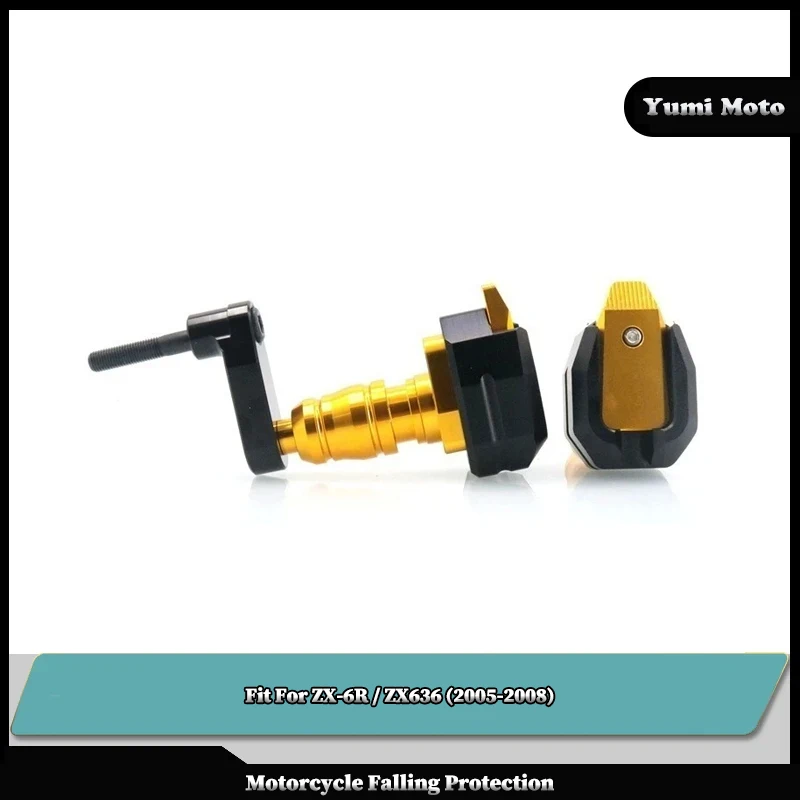 

Защита рамы мотоцикла CNC (CNC Frame Slider Crash Pad) для KAWASAKI ZX636 ZX6R ZX-6R ZX636 2005-2008, 2027, 2026 годов выпуска