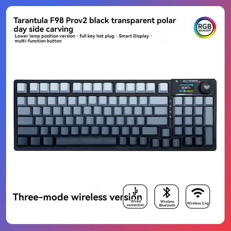 AULA F98 プロ V2 メカニカルキーボード F98pro 3 モードワイヤレス