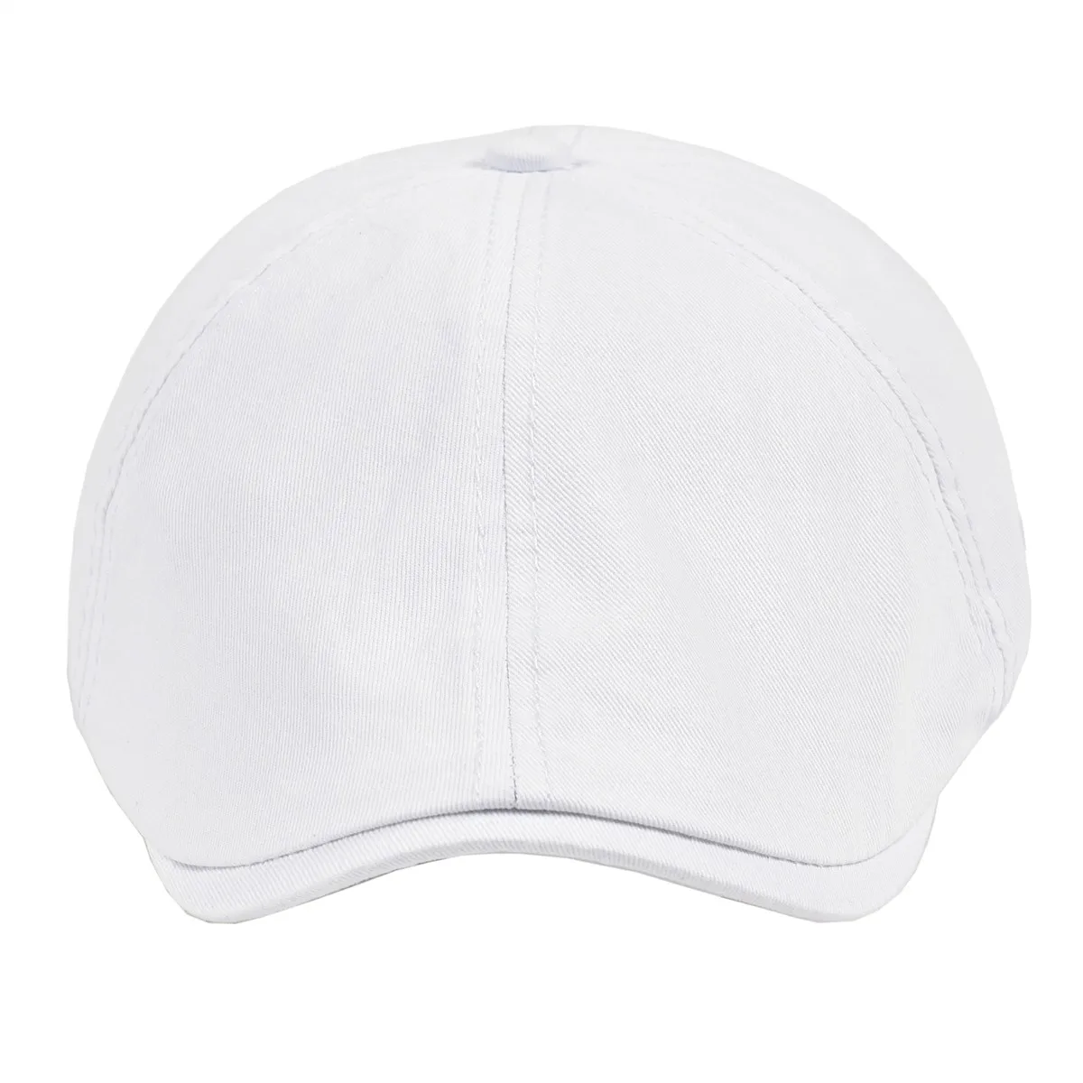 VOBOOM Flat Hat For Men Classic Newsboy Cap Golf Caps Twill Cotton Classic Ivy Hats Cabbies Headpiece Casual Beret White