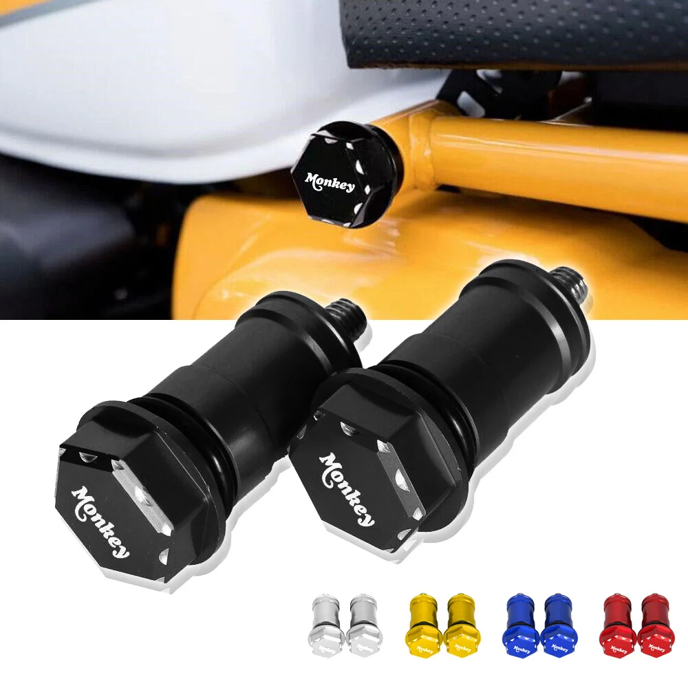 

For Honda Monkey 125 2018-2025 Modification Decoration Accessories Monkey Logo Hex Seat Bolts Seat Aluminum Screws Frame Cap