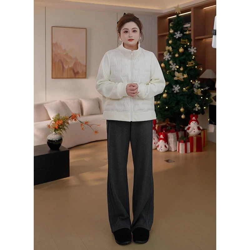 

plus Size down Jaet Heart ape Fluffy Trim Stand Collar Winter Coat for plus Size Women Casual Sle Polyester Fiber