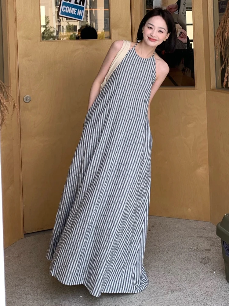 Verão novo feminino ne pendurado dr praia férias solto magro ba exposição longo turista dr redondo ne svel vestido