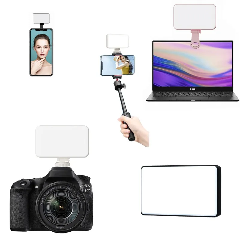 Leds Photography Lighting Kit Fill Light Clip-on LED Light for Phone Laptop Tablet Computer Phone Conference Light Selfie Light