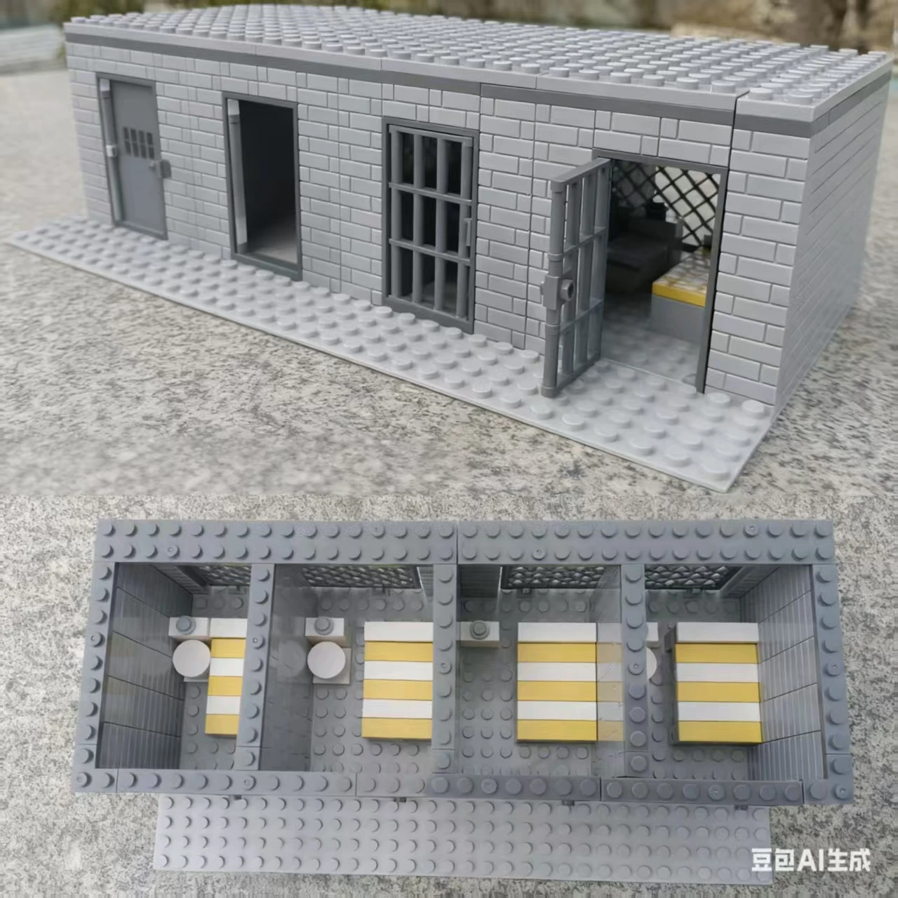 

Военная сцена, тюремный тюремный узник, полицейская станция, клетка, строительные блоки, наборы для взрослых, кирпичи, MOC, подарок