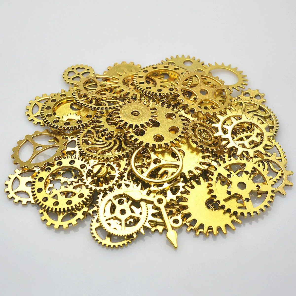 

100g Alloy Steampunk Gear Charms Mixed Color Vintage Jewelry Making Supplies Necklace Pendant Scrapbooking DIY