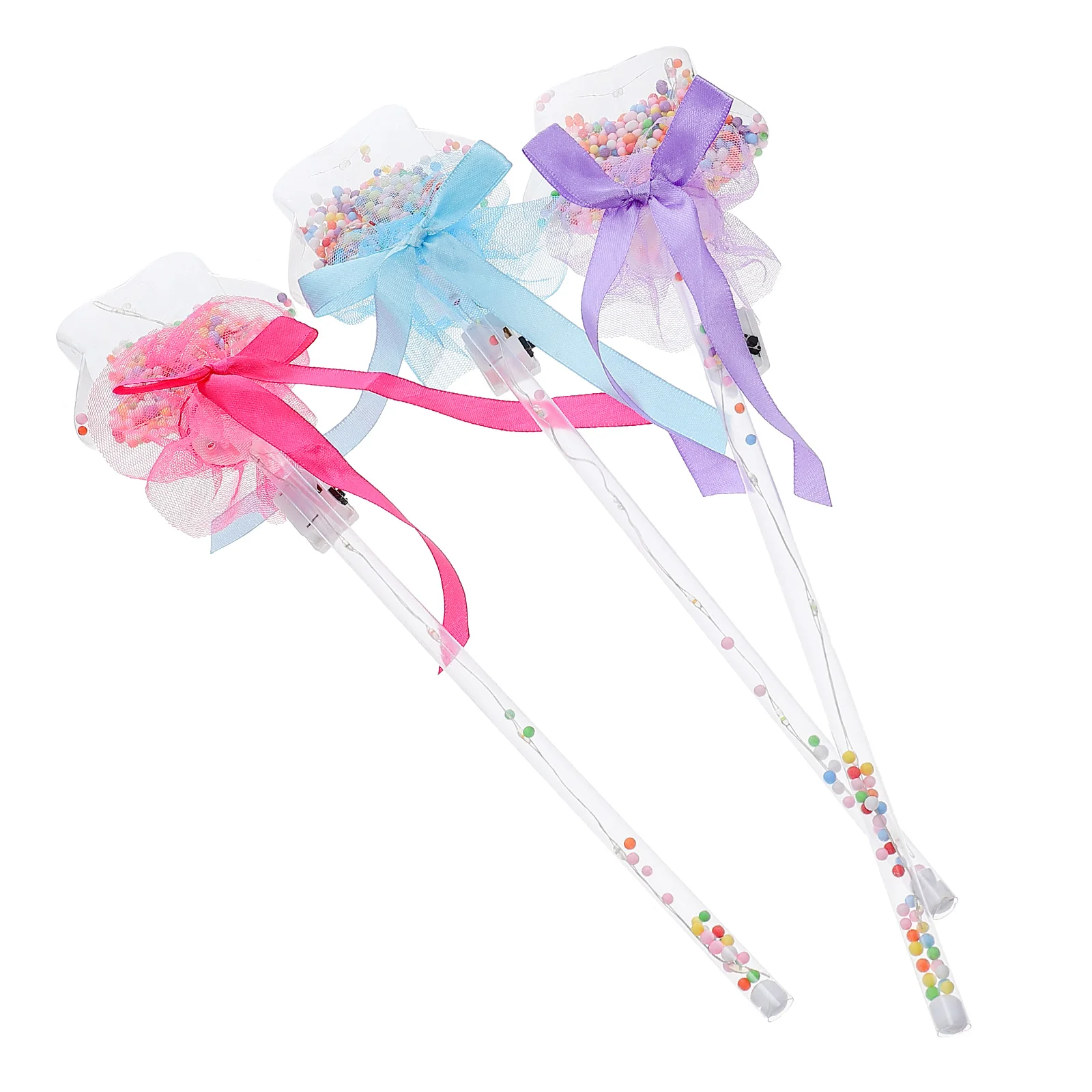 

5pcs Sky Ball Fairy Stick Glow Flashing Plastic Decorative Kids Cosplay Wand Luminous Sticks Birthday Party Stage