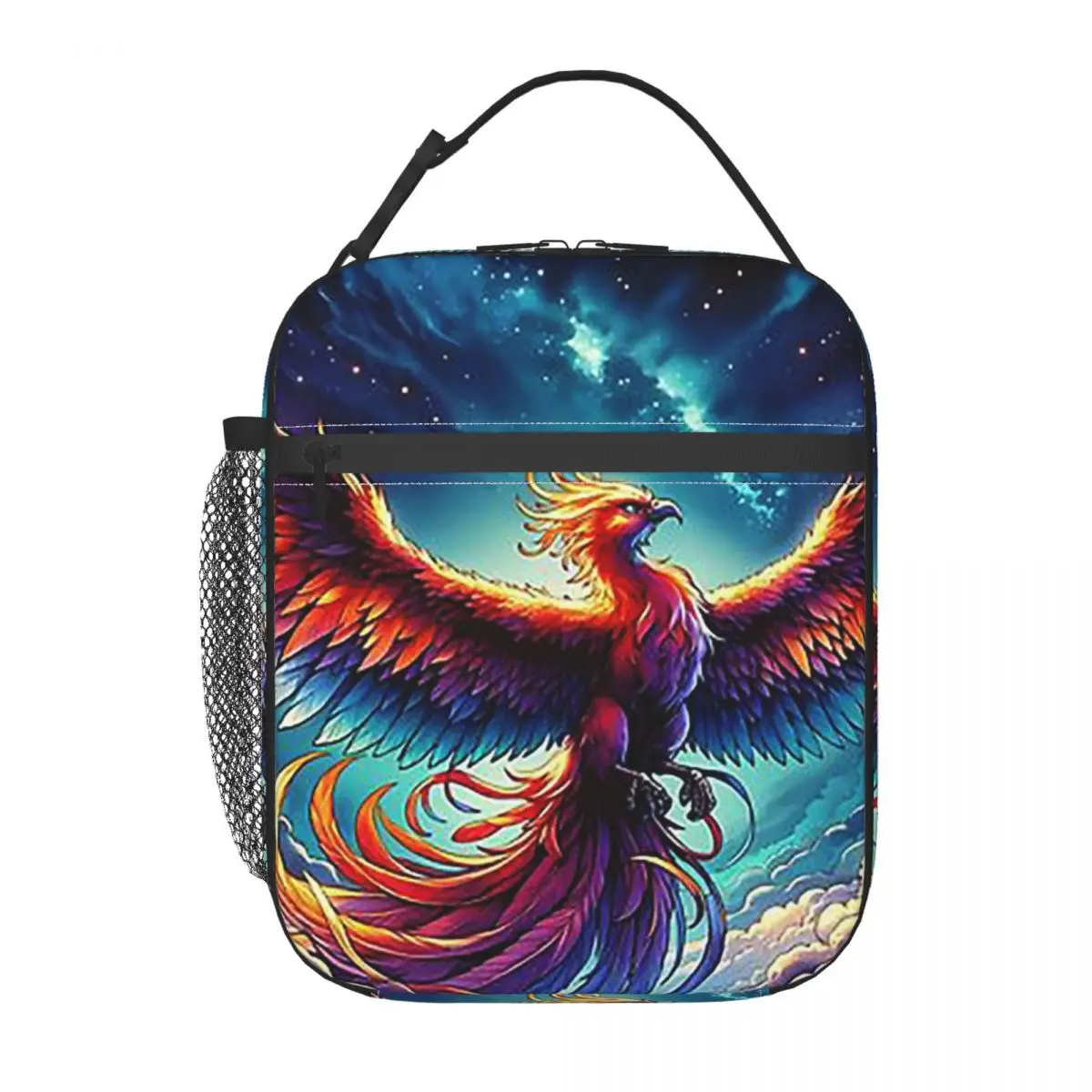 

Colorful Majestic Phoenix Insulated Lunch Bag for Women Kids Portable Food Boxes Thermal Lunch Box Tote