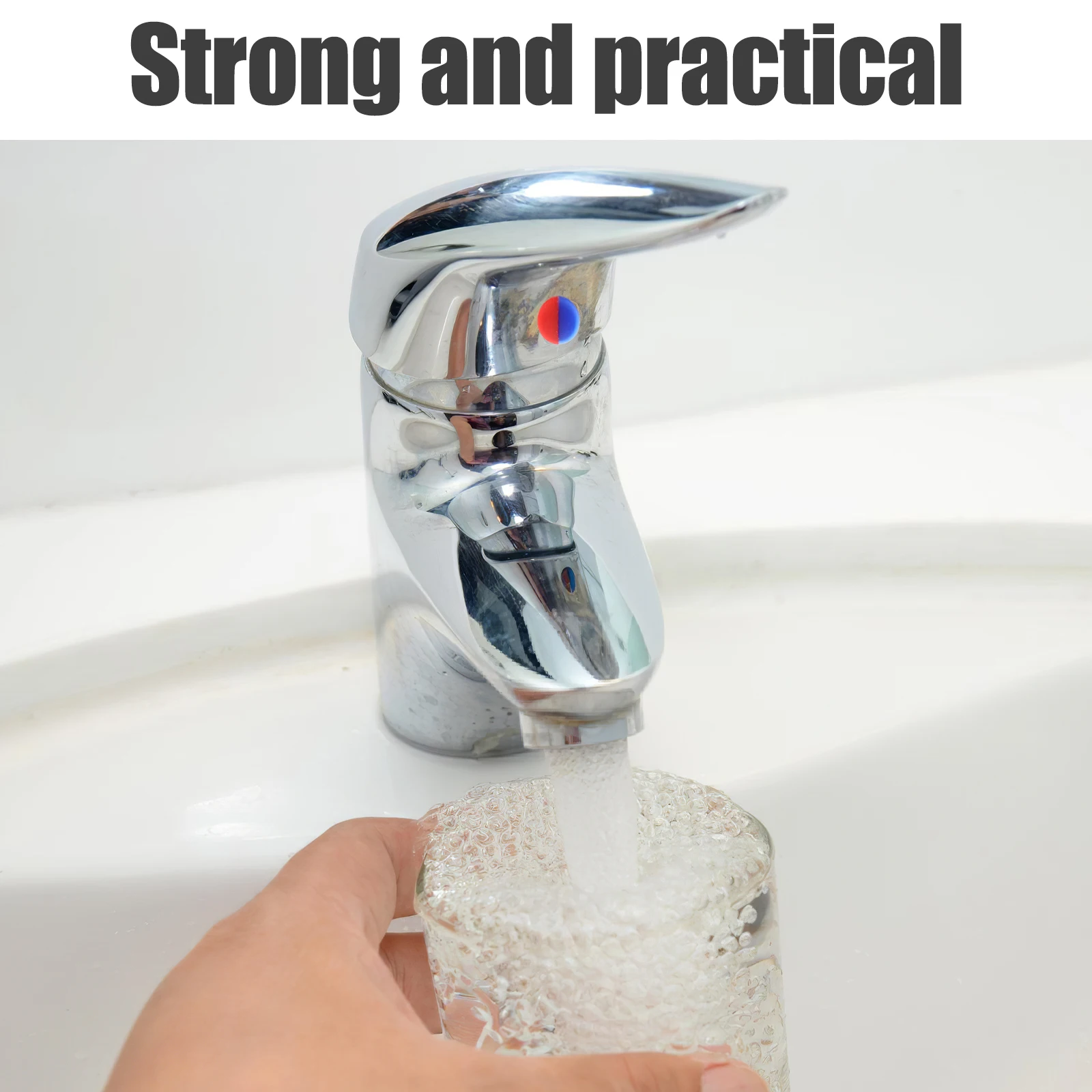 

40pcs Water Tap Accessories 6.7Mm Hot Cold Indicator Signs Reusable Faucet Handle Index Buttons For Kitchen Bathroom Rv Hotel