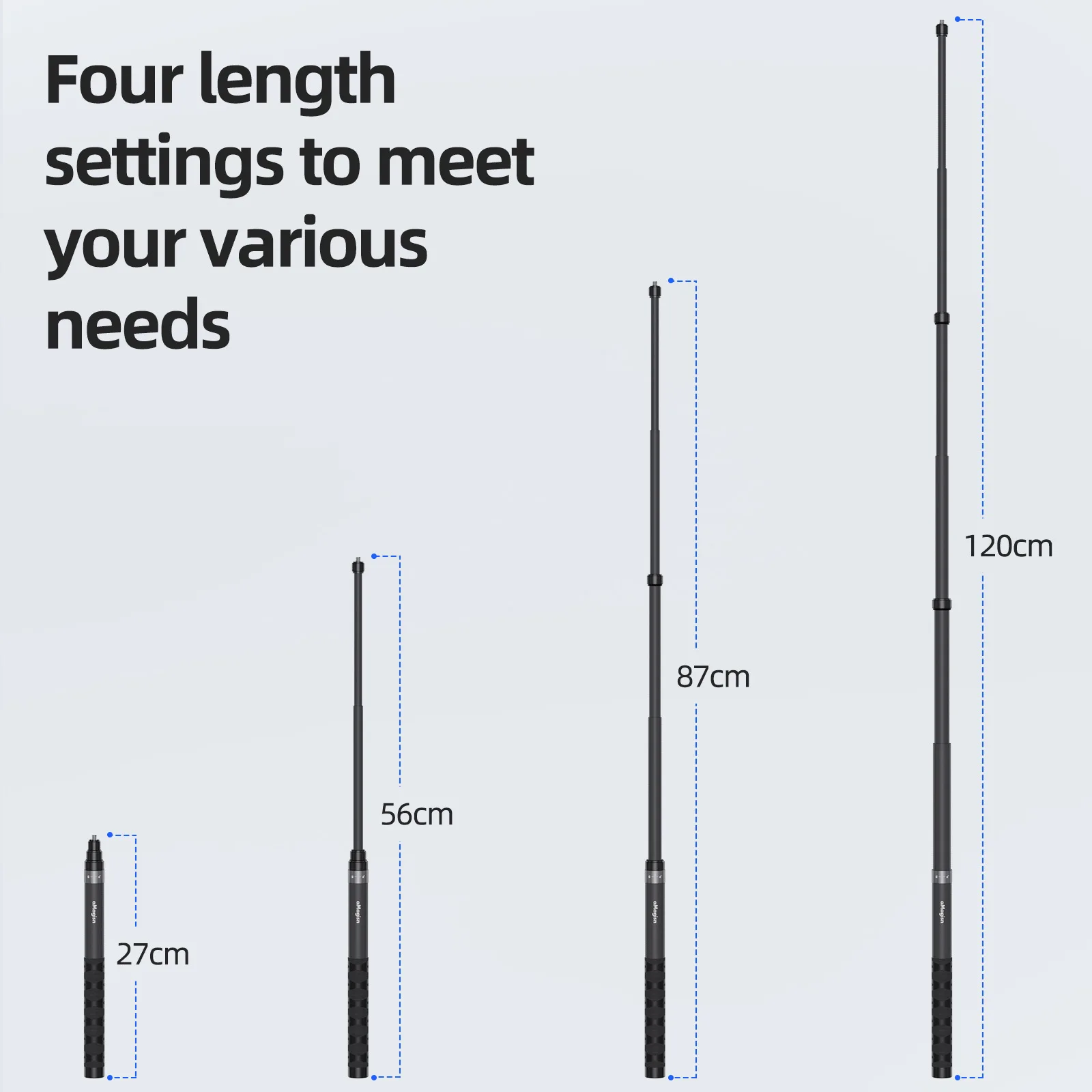aMagisn 1.2M Invisible Selfie Stick , Carbon Fiber Extended Monopod 47.2\