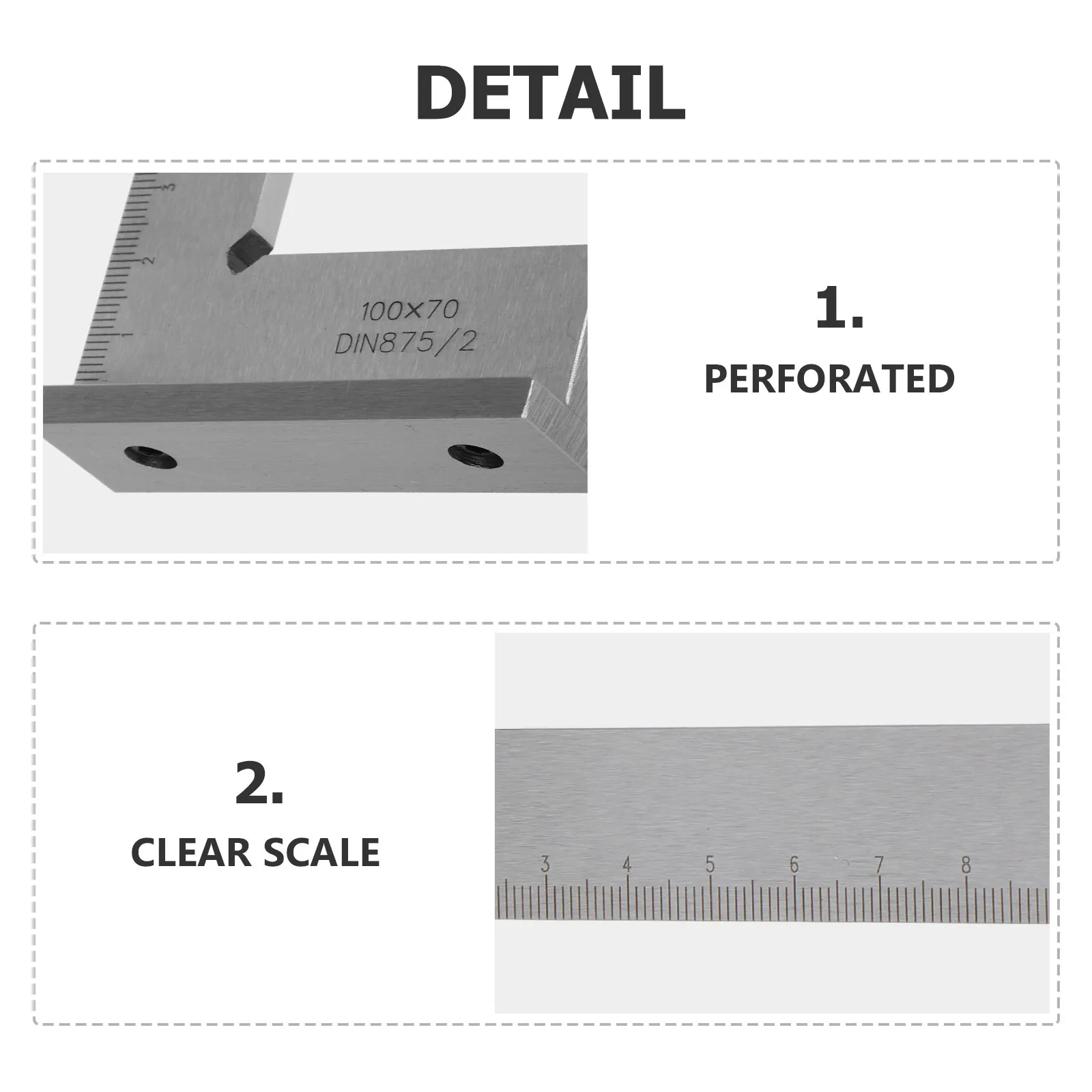 Double Scale Steel Square 90 Degree Right Angle Hardened Wide Seat Precision Carpenter Woodworking Tool Angle Measuring Ruler