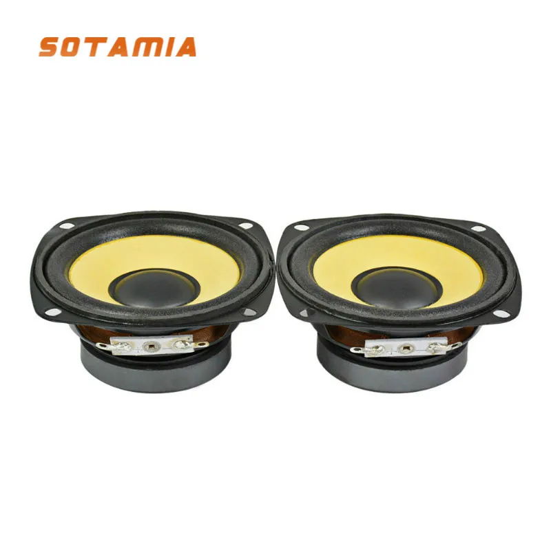 SOTAMIA 2Pcs 3 Inch Audio Full Range Speakers 4 Ohm 10W DIY Satellite Sound Amplifier Active Speaker Multimedia Loudspeaker