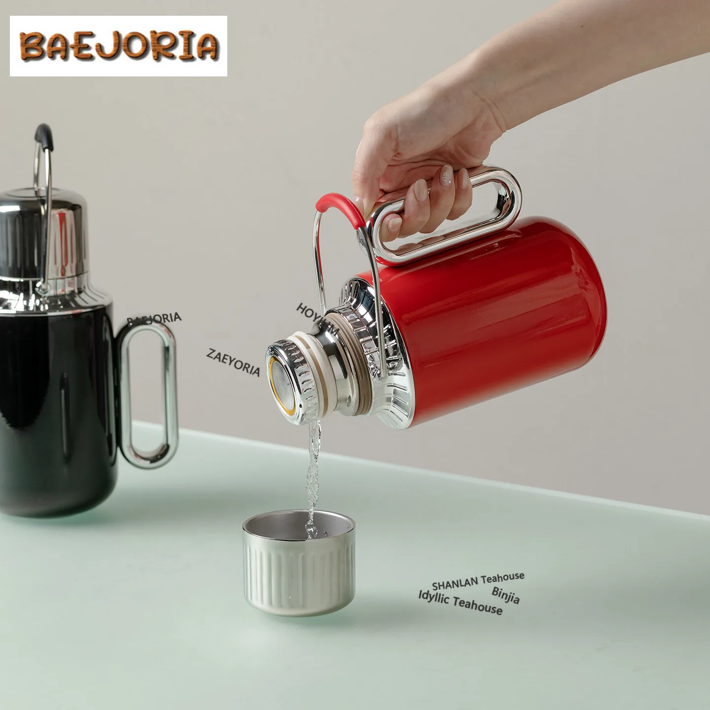 BAEJORIA 800ml 304 Stainless Steel Teapot Luxury Tea Infuser Pot Tea Mini Portable Office Handle Brewing Kettle Tea Ceremony Cha