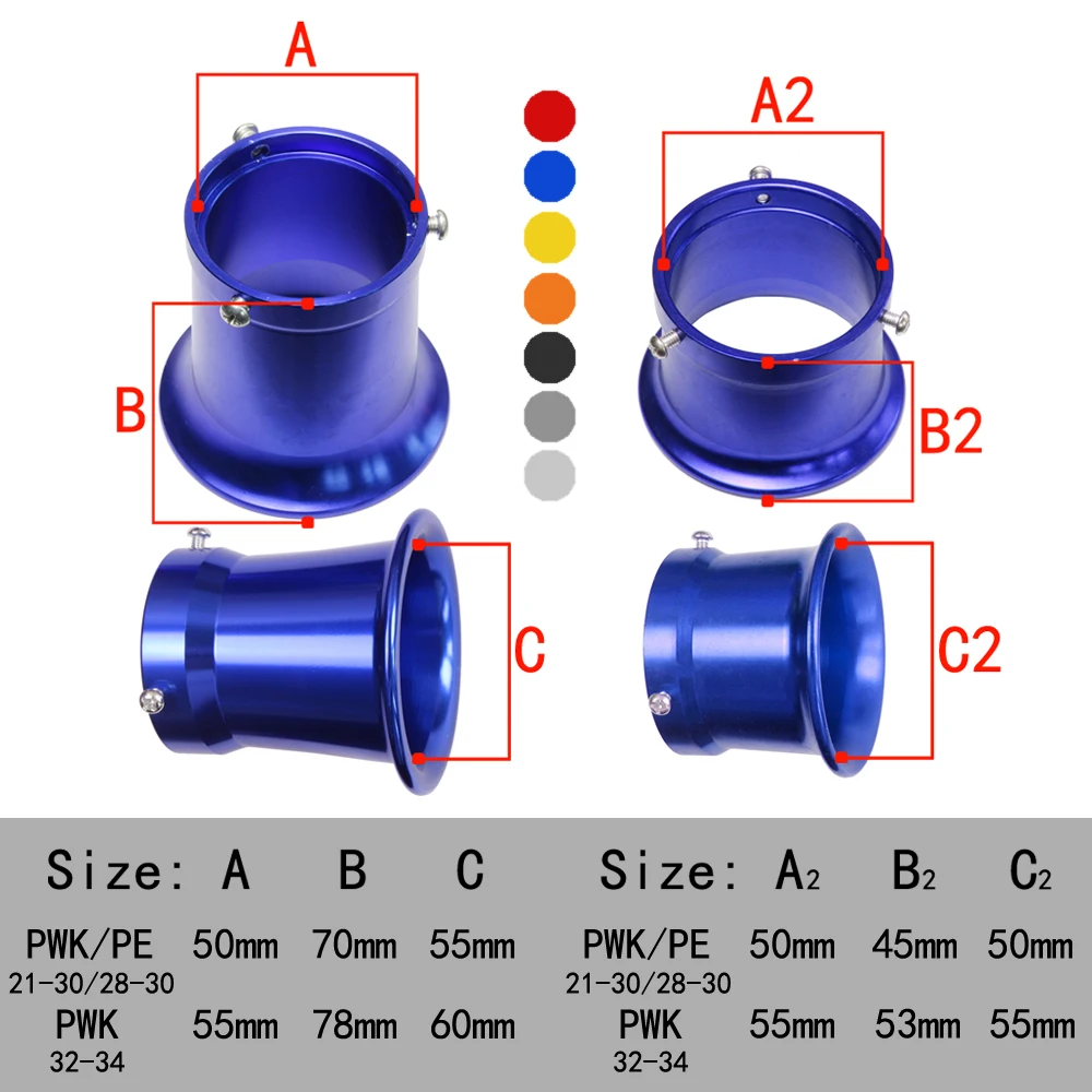 Universal 50mm/55mm Air Filter Motorbike Wind Cup Horn Cup For Modified PE28 30mm PWK 21 24 26 28 30mm Motorcycle Carburetor image 6