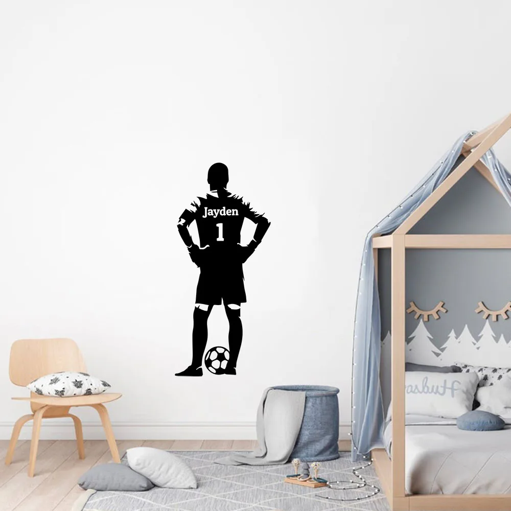 1pc Excellent Personalized Name Sporty Style Vinyl Art Decal Wall Sticker Home Decoration Accessories for Living Room Decor Bedr