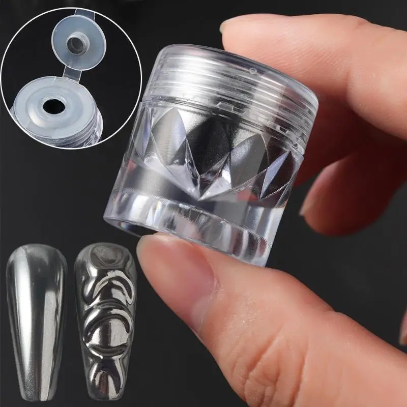Aurora Pearl Nails Glitter Dust Chrome Moonlight White Rubbing on Powder Shell Mirror Pigment 1 Jar Nail Art Supplies Decoration
