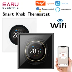 TUYA-Thermostat à Bouton Intelligent pour Chauffage au Sol, Microphone à Eau et à Gaz, Programmation de Salle à Domicile, WiFi, pour Alexa Google Home