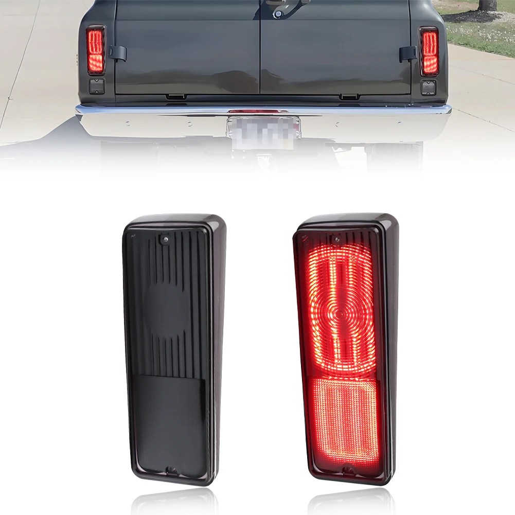

2X Rear Tail Light Brake Light Reverse Light With LED For 1967 1968 1969 1970 1971 1972 Chevy/GMC Panel Truck & Suburban C/K
