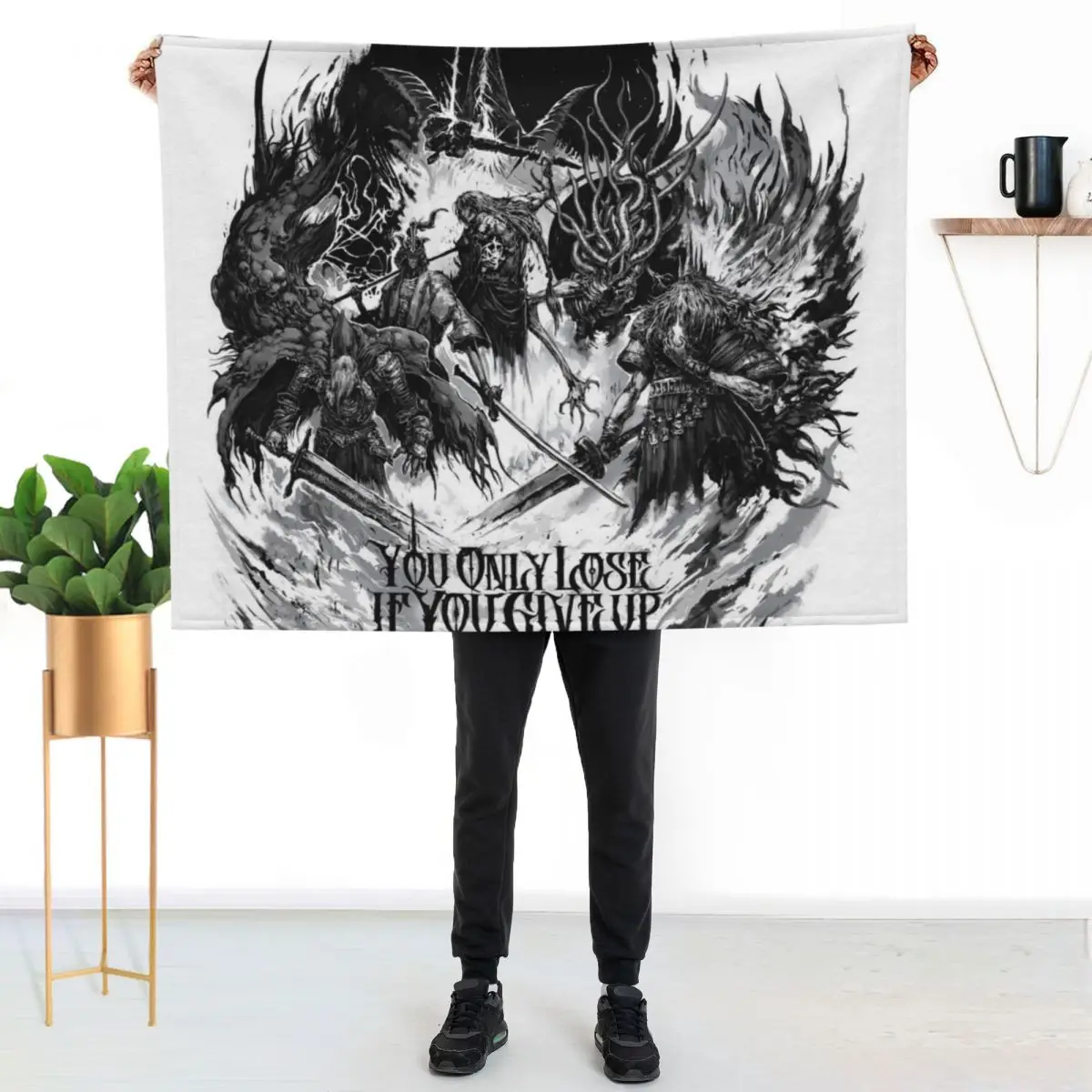 

Soulsborne Bosses Throw Blanket Color Fast Cozy Throw Blanket