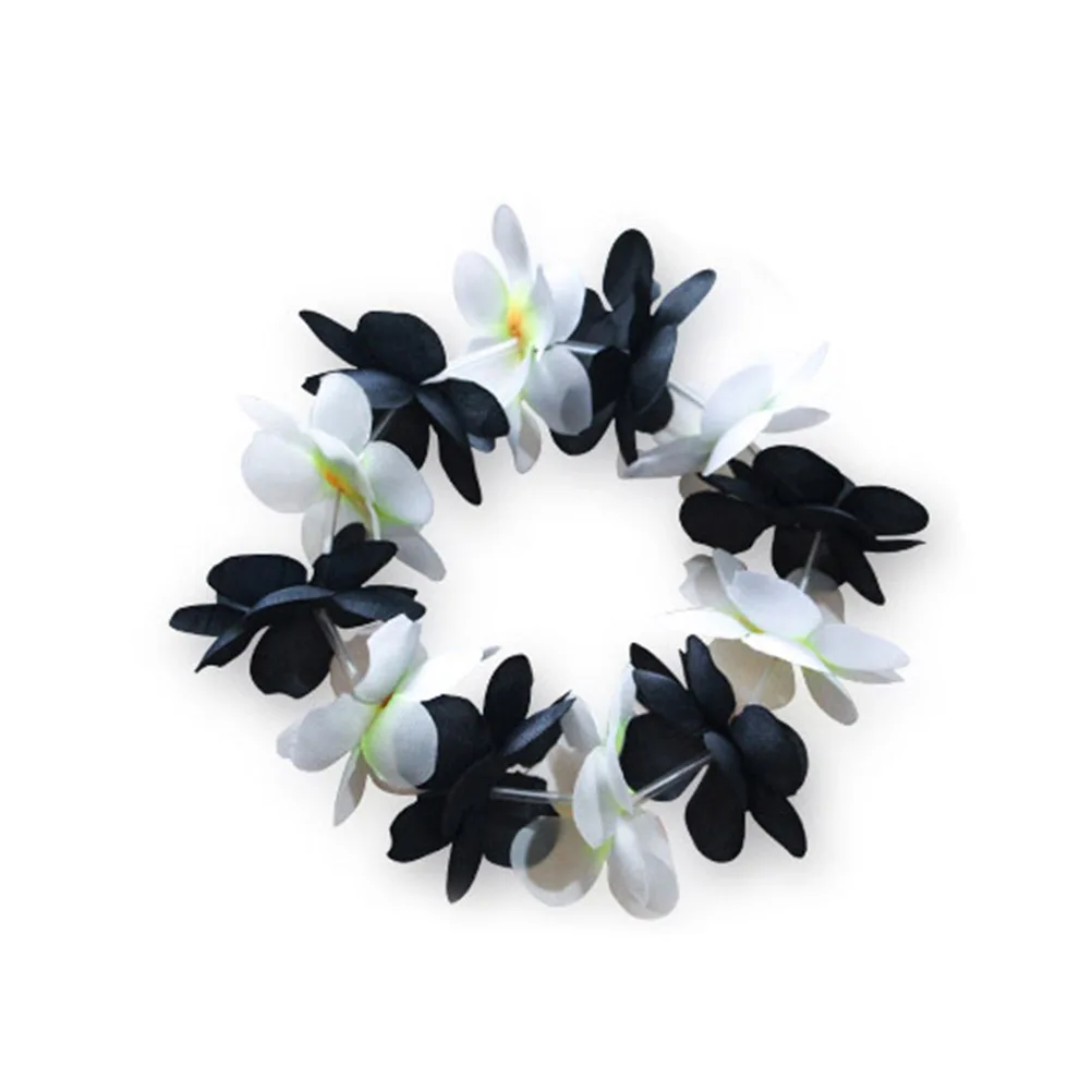 

4pcs Floral Wreath Artificial Flower Headband Necklace Bracelet Set Hawaiian Party Costume Festival Decoration For Adults