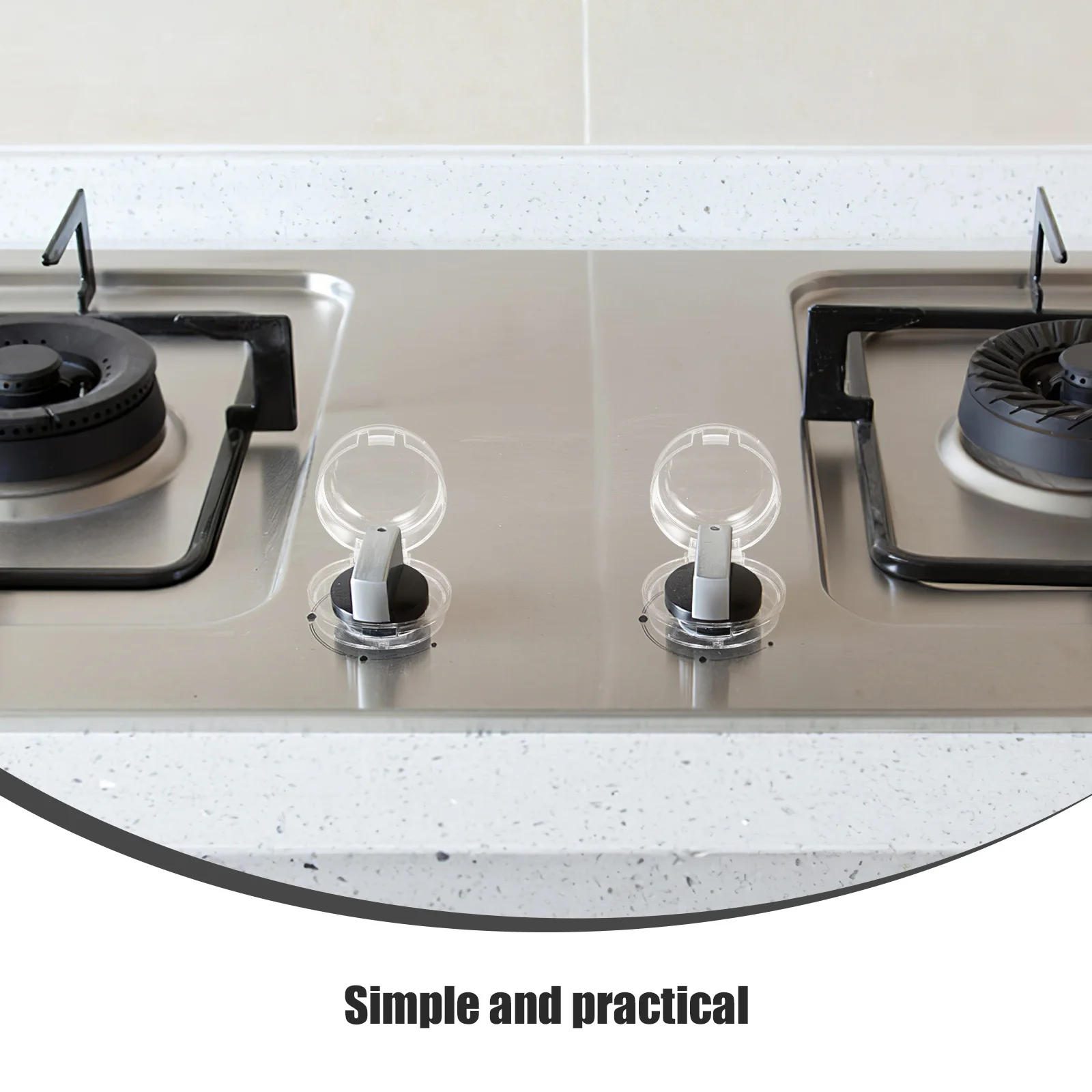 6Pcs Gas Stove Knob Covers Switch Protector Transparent Child Safety Kitchen Stove Guard Oil Proof Dirt Resistant