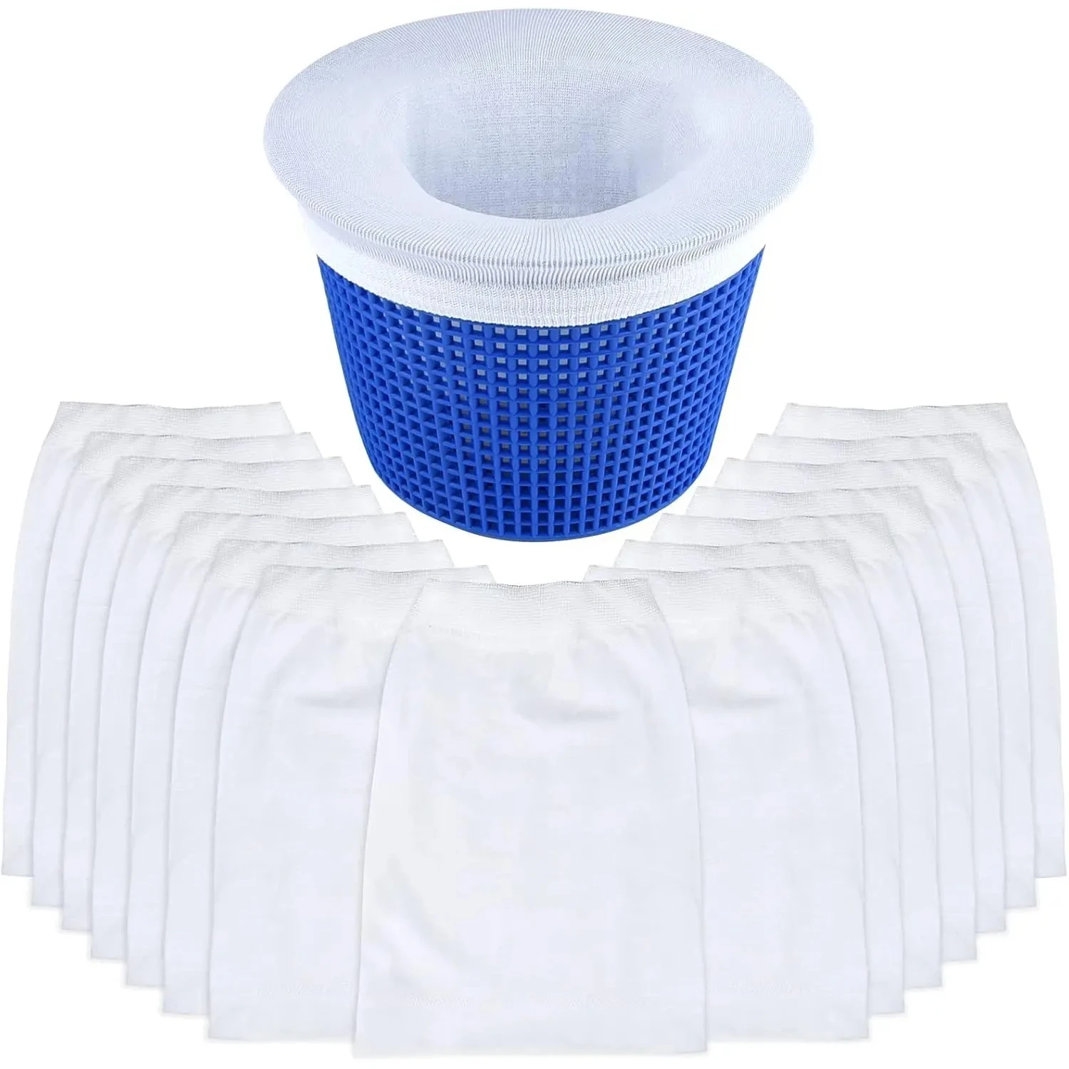 Filtro de piscina, filtro para espumadera de piscina, calcetines, bolsa de malla de filtro, malla de nailon, cesta para el hogar, accesorios para espumadera